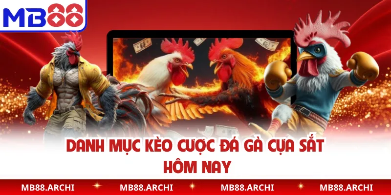 Danh mục kèo cược đá gà cựa sắt hôm nay